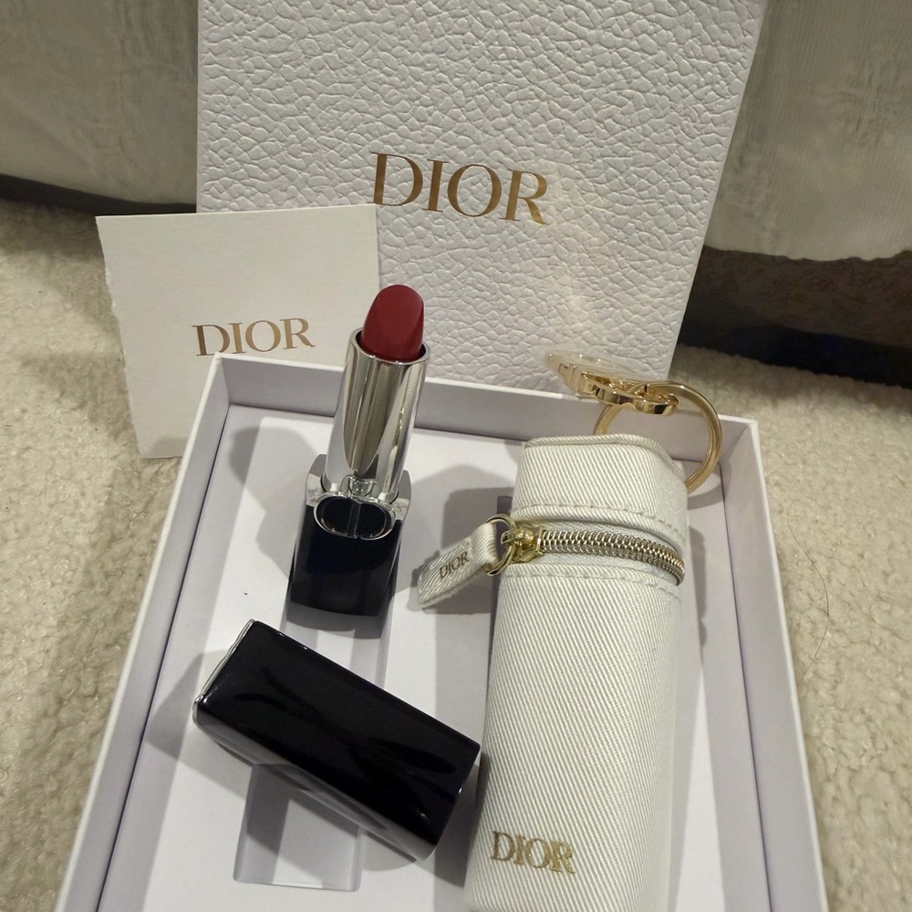 Dior Red Lipstick and White Case - Picture 2 of 2
